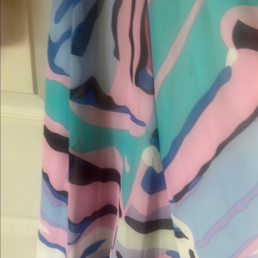 Pastel Abstract Patterned Dress - Picture 3 of 4